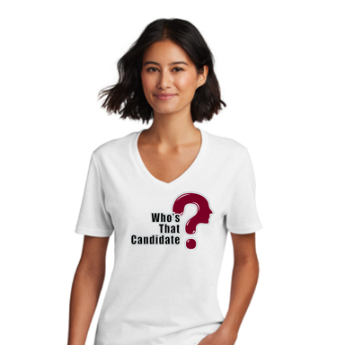 WTC Women's White V-Neck